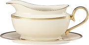 Lenox Tuxedo Gravy Boat and Stand, 3.20 LB, Ivory