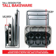Stock Your Home Black / 11 inches (H) x 9.25 inches (W) x 7.2 inches (D) / Minimalist Pot Lid Holders