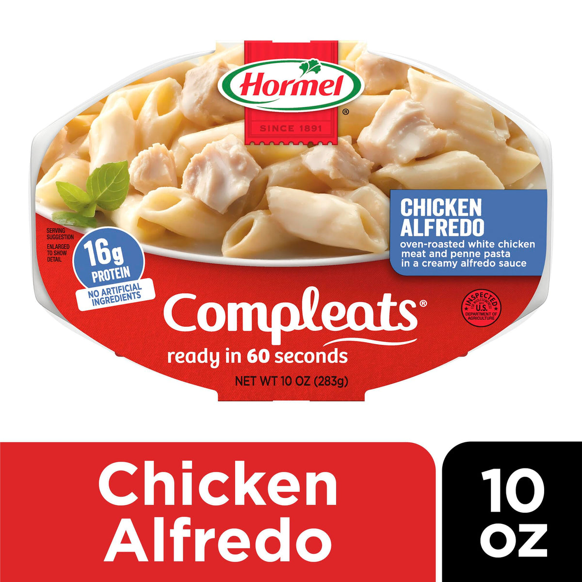 HORMEL COMPLEATS Chicken Alfredo / 10 Ounce (Pack of 6) / 6 Meat Dishes