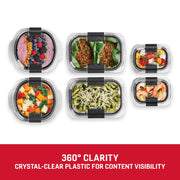 ® Round and Rectangular Leak Proof Food Storage Containers by Rubbermaid – 12-Piece, Plastic, Clear, Pack of 12, Model 2201909