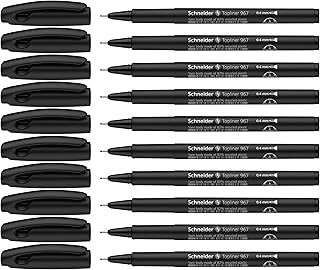 Schneider Topliner 967 Fineliner 0.4mm, Box of 10, Black (9671)