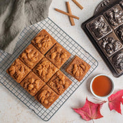 Seasonal Squares Pan by Nordic Ware – 8 Cup Capacity, 8.0 cups, Aluminum, Bronze, Model 95648
