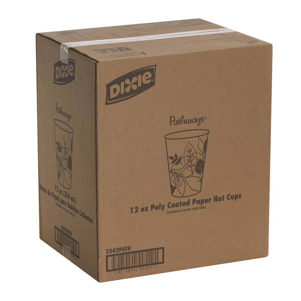 DIXIE 12OZ PAPER HOT CUPS BY GP PRO (GEORGIA-PACIFIC) – 12 oz, 12.0 ounces, Paper, Pathways, Pack of 1000