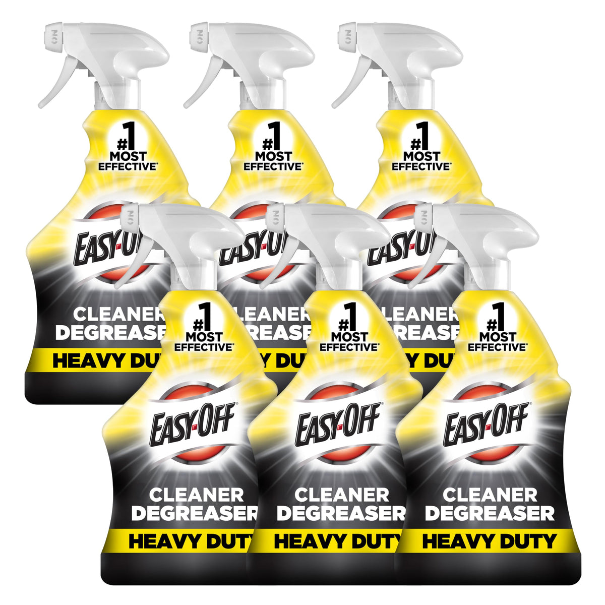 Easy-Off Heavy Duty Degreaser, Removes Grease & Grime, For Kitchen, Garage, Outdoor & More 32oz (6-count)