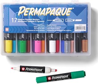 Sakura Permapaque Artist's Gift Set, Dual Point Opaque Markers, 17 Pack
