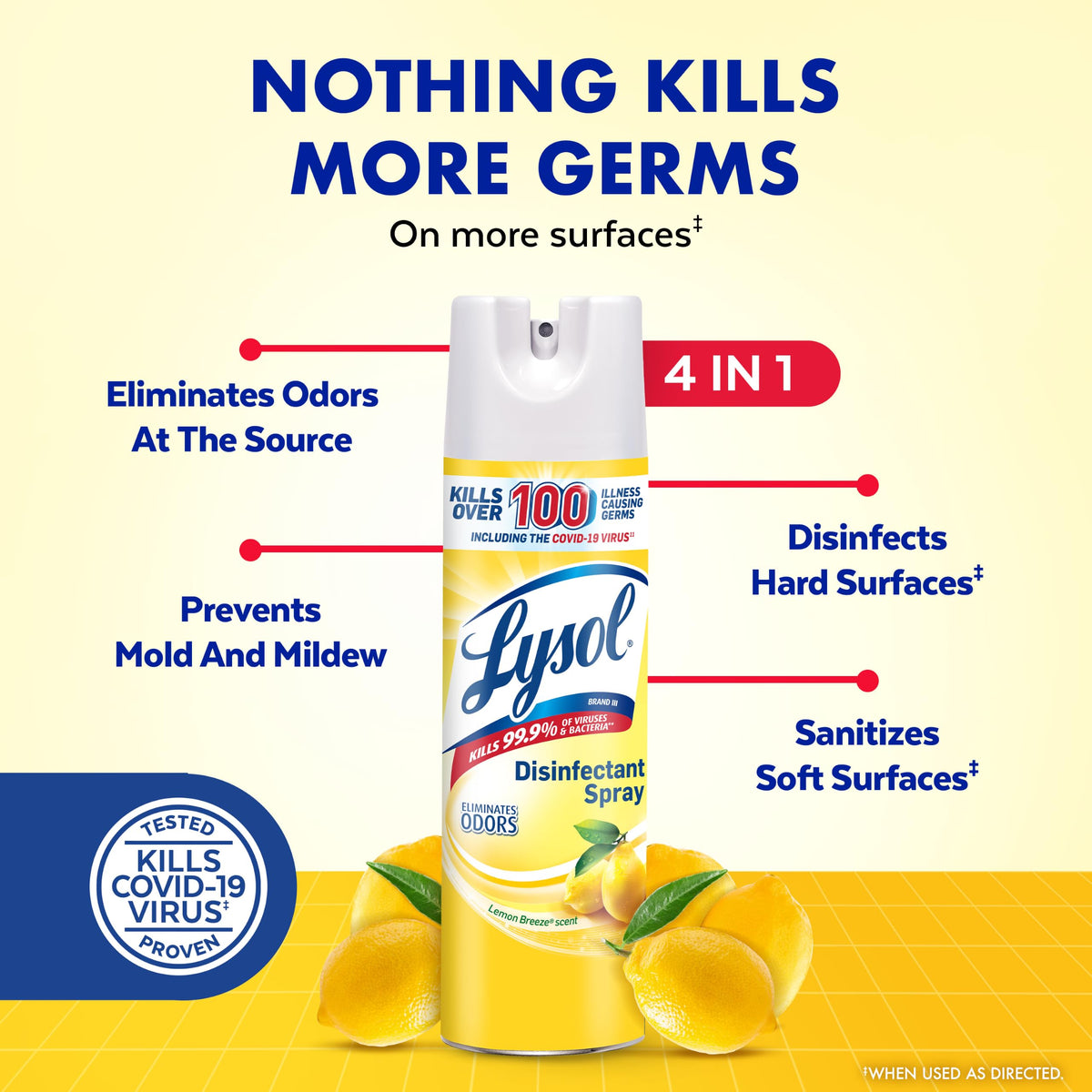 Lysol Lemon Breeze / 12.5 Ounce (Pack of 1) / _ Disinfectant Sprays & Liquids