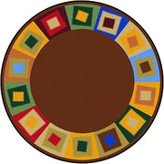 Joy Carpets Off Balance Area Rug in Color Neutrals, 13'2" Round