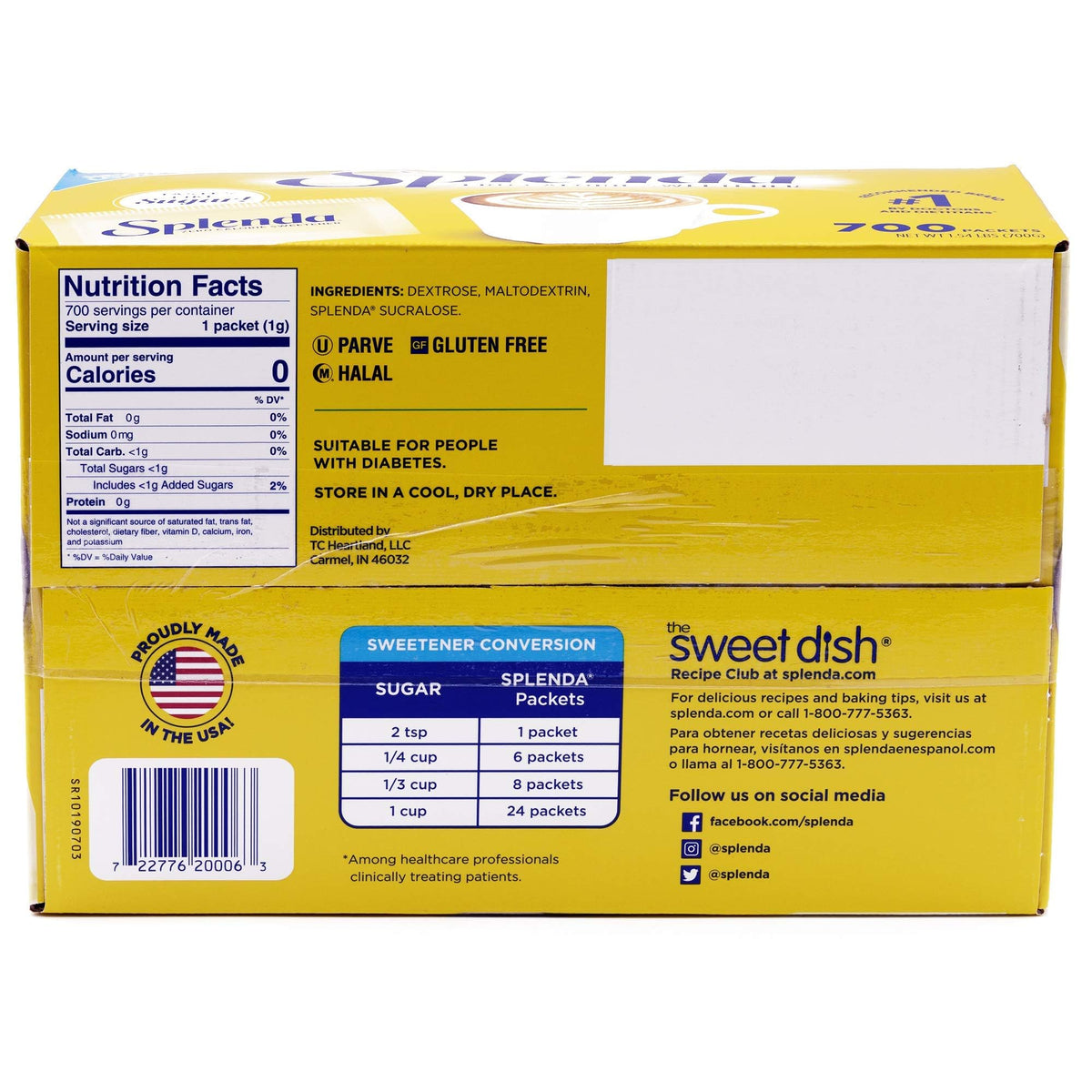 SPLENDA Pack of 1400 / 2 Xylitol
