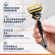 ProGlide Shield Men's Razor by Gillette – 1 Count (Pack of 1), Stainless Steel, black brown
