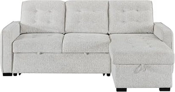 Global Furniture USA U0707 Chalk Reversible Sofa Bed