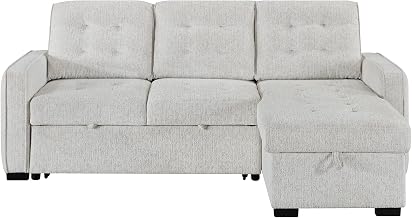 Global Furniture USA U0707 Chalk Reversible Sofa Bed