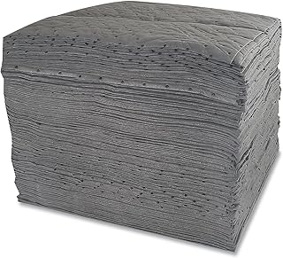 Hospeco TaskBrand AS-SRB-P 15-Inch by 18-Inch Grey AllSorb Melt Blown Universal Spill Response Sorbent Pad (200 Pads per Case)