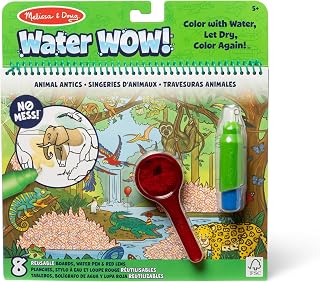 Melissa & Doug On the Go Water Wow! Reusable Water-Reveal Deluxe Activity Pad – Animal Antics