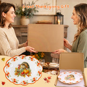 Ceiba Tree Turkey Serving Platter, Melamine, 16 x 12.6 Inch, Thanksgiving