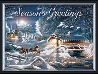 LANG Evening Frost Classic Christmas Cards (2004056) - 12 Festive Greeting Cards with Envelopes