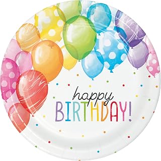 Creative Converting Balloon Bash Paper Plates, 9", 8 Count