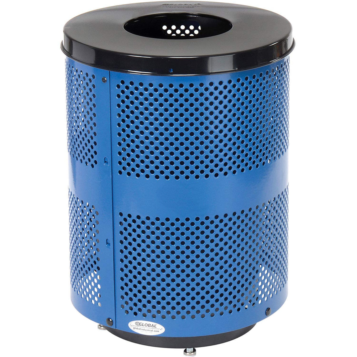 Global Industrial Blue / Industrial / 36.0 gallons Outdoor Trash Cans