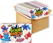 Sour Patch Kids Red, White & Blue Soft & Chewy Gummy Candy, 12 Boxes | Bulk Candy