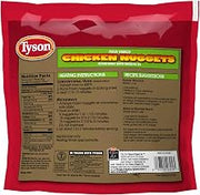Tyson Fully Cooked Breaded Nugget Shaped Chicken Patties, 1.375 Pound -- 8 per case.
