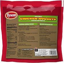 Tyson Fully Cooked Breaded Nugget Shaped Chicken Patties, 1.375 Pound -- 8 per case.