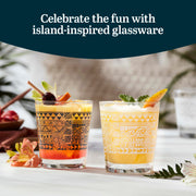 Libbey Tiki Rocks White / 13 Ounces / Tiki Old Fashioned Glasses