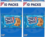 Chips Ahoy! Original Chocolate Chip Cookies, 10 Snack Packs (4 Cookies Per Pack) (Pack of 2)