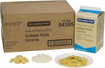 Basic American Foods Classic Casserole Dehydrated Sliced Scalloped Potatoes | Bulk Food Service Side Dish | 2.25 lb Box (Pack of 6) | Plant-Based, Vegetarian, Quick & Easy Potato Bake