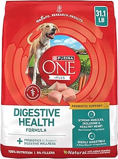 Purina ONE Plus Digestive Health Dry Dog Food, Chicken, 31.1 lb Bag
