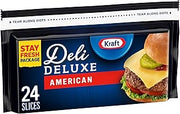 Kraft Deli Deluxe Cheese Slices, 24 Slices, American, 16 oz Pack