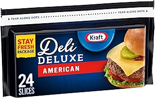 Kraft Deli Deluxe Cheese Slices, 24 Slices, American, 16 oz Pack