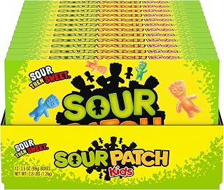 Sour Patch Kids Soft & Chewy Gummy Candy, Bulk Candy, 12 - 3.5 oz Boxes