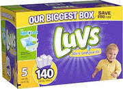 Luvs diapers size 5, 140 count