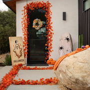 CQURE Fall Leaf Garland, 98 Ft Total, Orange Maple Leaves