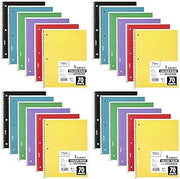 Mead Spiral Notebooks, 24 Pack, 1 Subject, College Ruled Paper, 7-1/2" x 10-1/2", 70 Sheets per Notebook, Colors Will Vary (830062-ECM25)