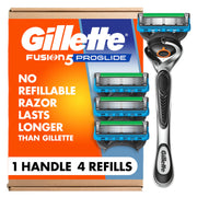 Gillette 1 Razor + 4 Refills / Handle + 4 Refills / 1 Count (Pack of 1) Cartridge Razors