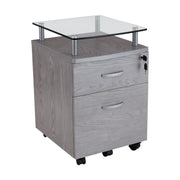 Techni Mobili Grey / Regular / Modern Vertical File Cabinets