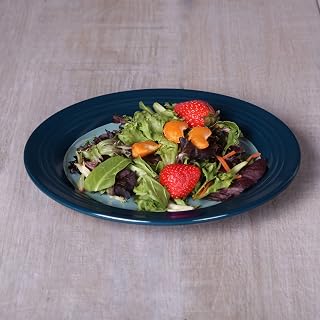 Elite Global Solutions D897GM-ABY/LAP Round Two-Tone Plate, 9" Dia. x 1" h., Melamine, Abyss Gloss Inside/Lapis Matte Outside (Pack of 6)