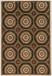 Hi Lo Cylinders Brown 8x by Linon – 7" x 96" (Rectangular), 100% Chenille Polyester, Brown, Model RUGHL0581