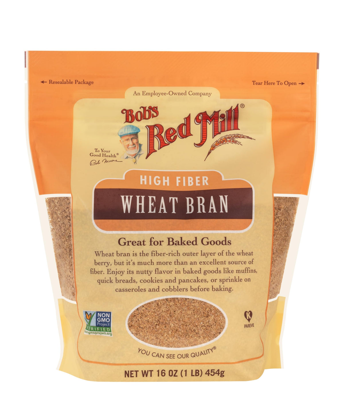 Wheat Bran by Bob's Red Mill – 16 Ounce (Pack of 4), Pack of 4, Model P101430