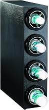 CTC-S-4BT Countertop Cup Dispensing Cabinet, (4) ADJ-2F,8 oz. to 44 oz. Cups, Black Polystyrene, 32-1/4" H x 8" W x 23" D