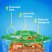 Sandwich Bags by Ziploc – 145 Count (Pack of 1), Green, Pack of 145, Model unknown