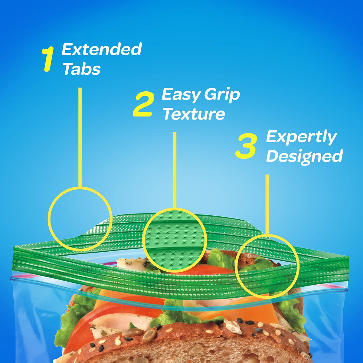 Sandwich Bags by Ziploc – 145 Count (Pack of 1), Green, Pack of 145, Model unknown