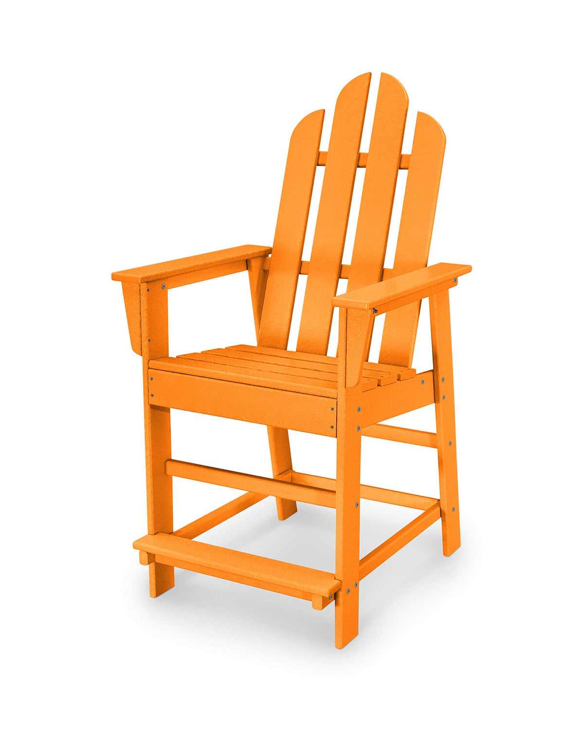 Long Island Counter Chair by Polywood – Plastic, Tangerine, Model ECD24TA