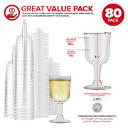 Stock Your Home 80 / 2 Pack Pack of 40 / Clear Cups