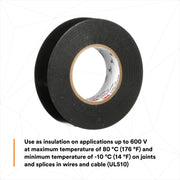 3M Black / 3/4 in x 60 ft / 10 Rolls Electrical Tape