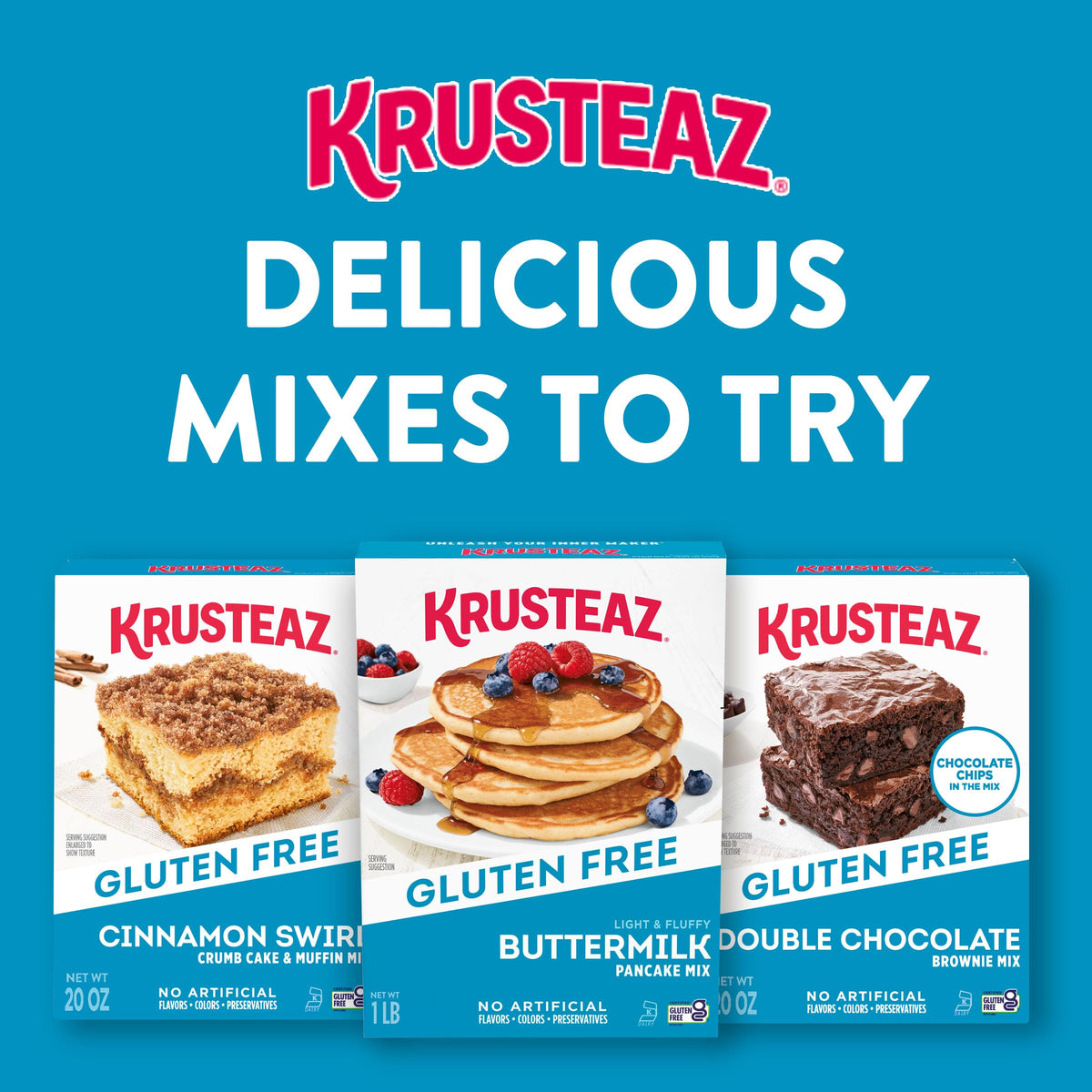 Gluten Free Cinnamon Swirl Crumb Cake & Muffin Mix by Krusteaz – 20 Ounce (Pack of 8), cinnamon swirl, Pack of 8, Model TS0417-A700ML-M1447