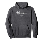 Curtis Warriors Above Small Heart Pullover Hoodie by Curtis Warriors Official High School Gear – Polyester, Grey, Model MRERPA5Y06D