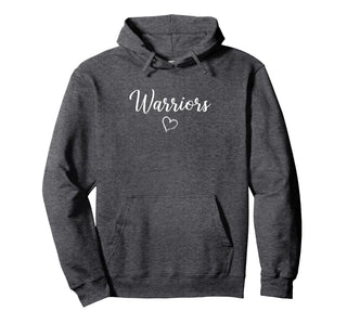 Curtis Warriors Above Small Heart Pullover Hoodie by Curtis Warriors Official High School Gear – Polyester, Grey, Model MRERPA5Y06D