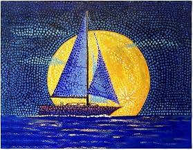 Interiors Moonrise Sailboat Place Mat Set of 4