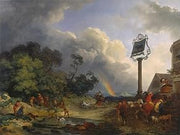 XcBAIHOUD Famous Paintings Canvas Picture Canvas Murals l'arcobaleno di Philippe Jacques De Loutherbourg for Gift 60x90cm